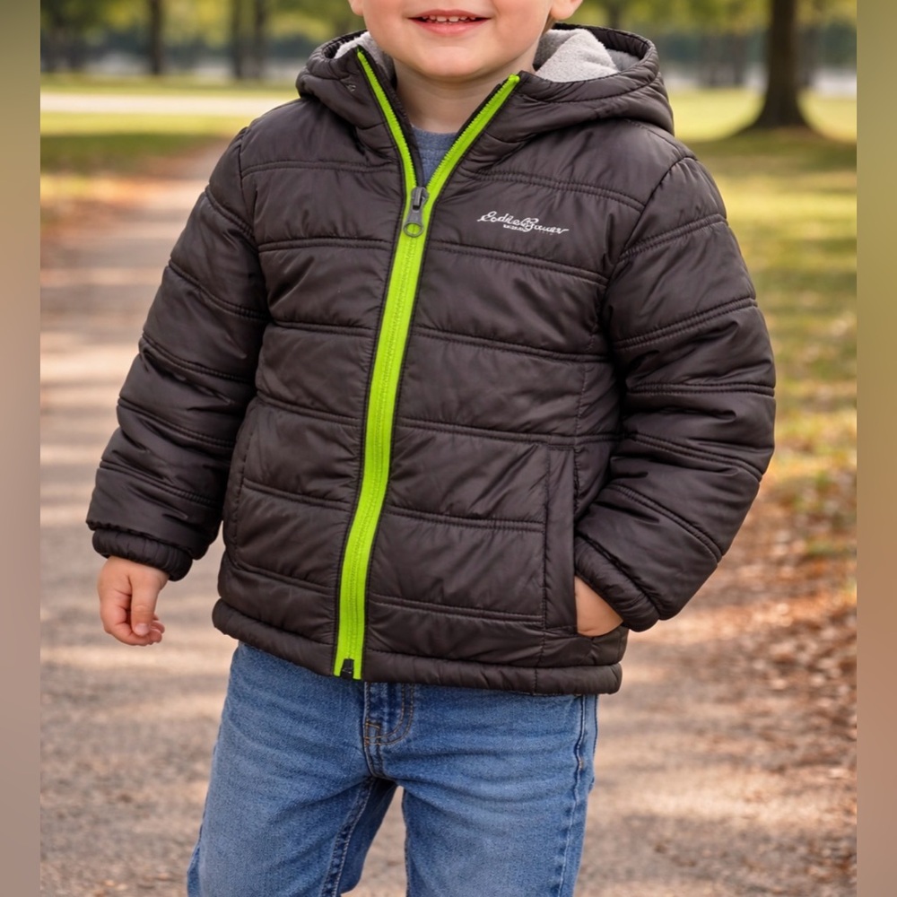 Eddie Bauer Toddler 3T Puffer Jacket Insulated Lightweight EUC